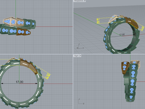 Serpent Ring 53532 Modelo 3D