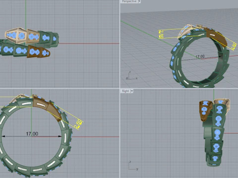 Serpent Ring 53532 3D Model
