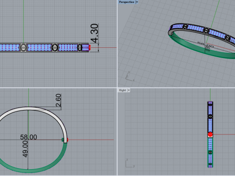 Bracelet 53426 3D Model