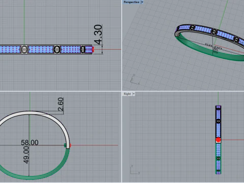 Bracelet 53426 3D Model
