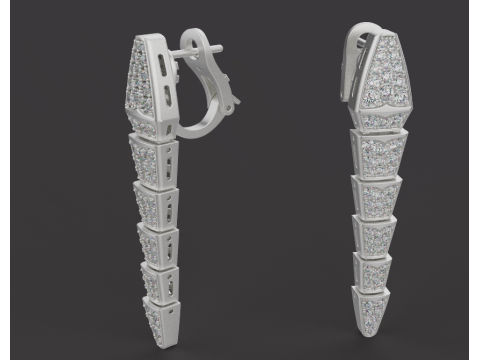 Serpent Ring and Earrings set 53382 3D Model