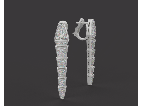 Serpent Ring and Earrings set 53382 3D मॉडल