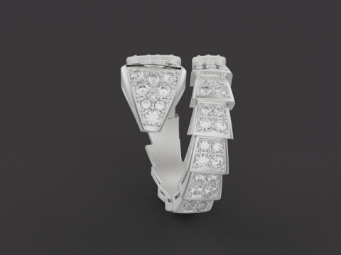Serpent Ring and Earrings set 53382 3D मॉडल