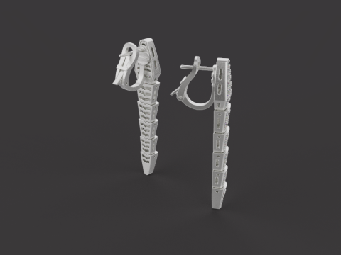Serpent Ring and Earrings set 53382 3D मॉडल