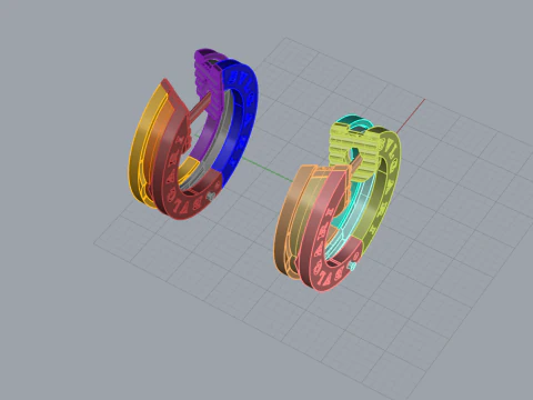 Earrings 53343 3D Model