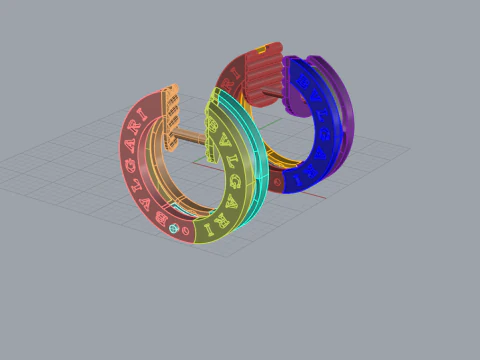 Earrings 53343 3D Model
