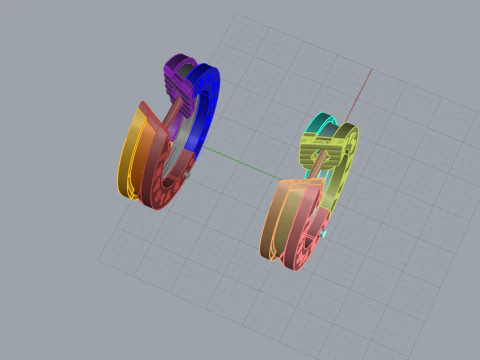 Earrings 53343 3D Model