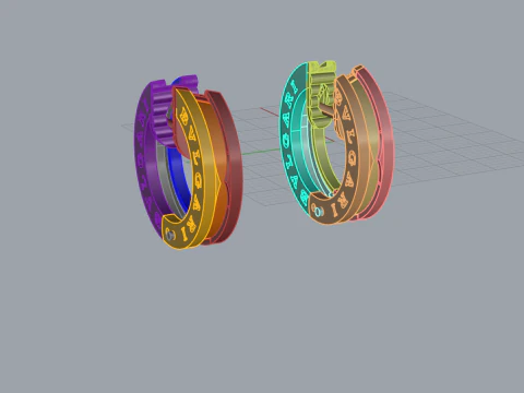 Earrings 53343 3D Model