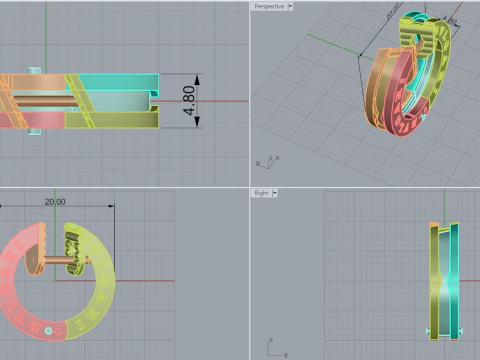 Earrings 53343 3D Model