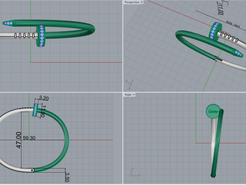 Bracelets 53317 3D 模型
