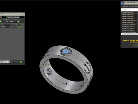 Rings and Earrings set 53258 Model 3D