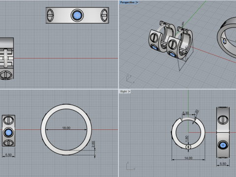 Ring and Earrings set 53240 3D Model