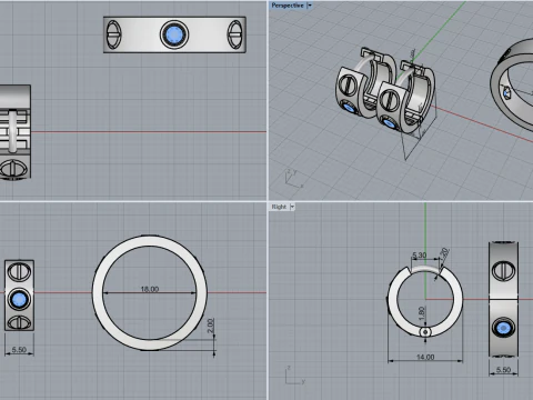 Ring and Earrings set 53240 3D Model