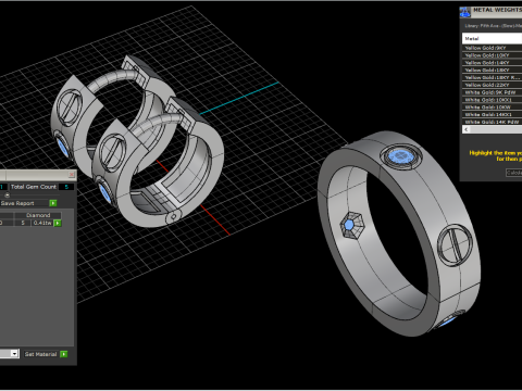 Ring and Earrings set 53240 3D Model