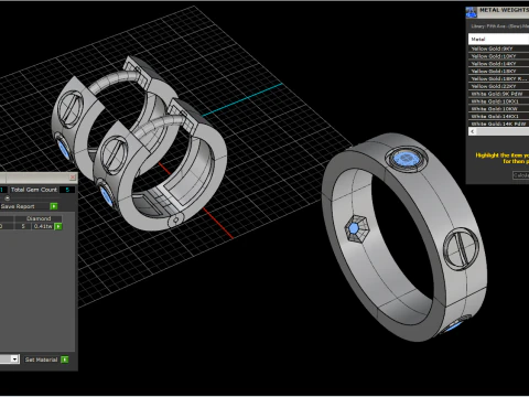 Ring and Earrings set 53240 3D Model