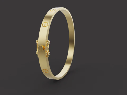 Bracelet Ring and Earrings set 53220 3D Model