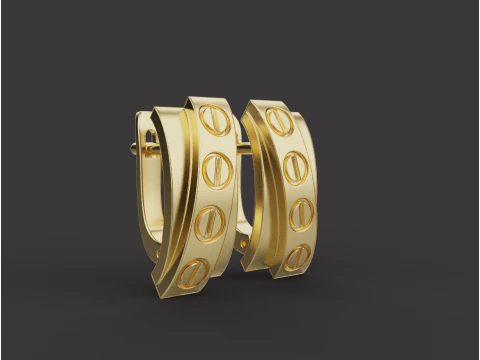 Bracelet Ring and Earrings set 53220 3D Model