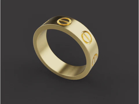Bracelet Ring and Earrings set 53220 3D Model