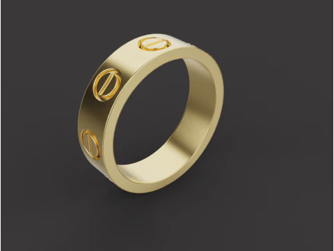 Bracelet Ring and Earrings set 53220 3D Model