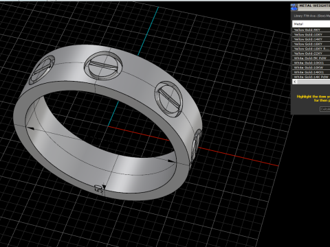 Bracelet Ring and Earrings set 53220 Model 3D