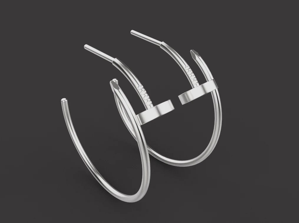 Earrings 53103 3D Model .c4d .max .obj .3ds .fbx .stl .blend 