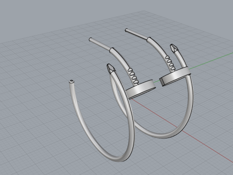 Earrings 53103 Modello 3D