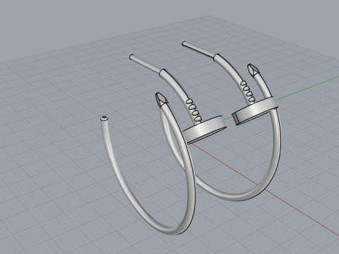 Earrings 53103 3D Model