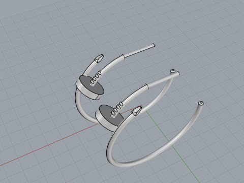 Earrings 53103 Modello 3D