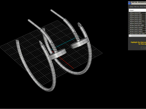 Earrings 53103 3D Model