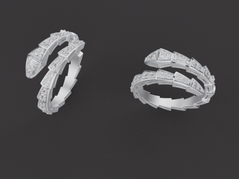 Serpent Rings 52882 3D Model