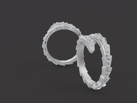 Serpent Rings 52882 3D Model
