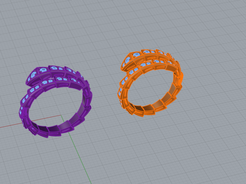 Serpent Rings 52882 Modelo 3D