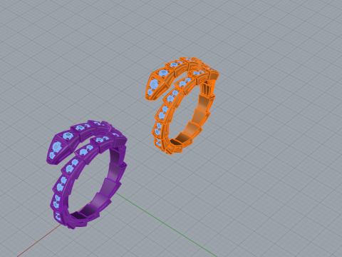 Serpent Rings 52882 Modelo 3D