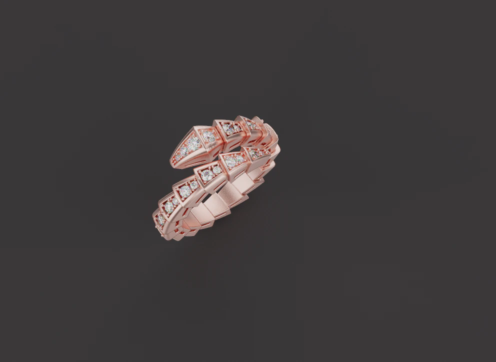 Serpent Ring 52882 3D Model .c4d .max .obj .3ds .fbx .stl .blend 