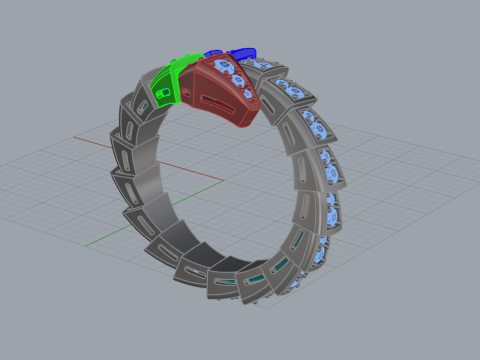 Serpent Ring 52882 Model 3D