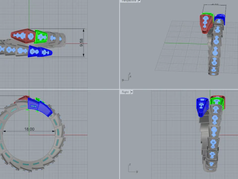 Serpent Ring 52882 3D Model