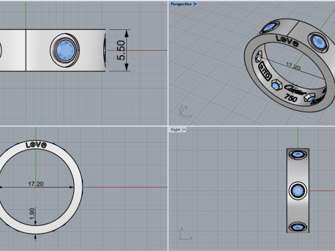 Ring 52703 3D Model