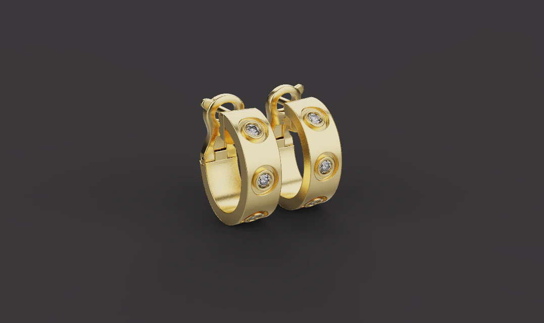 Earrings 52656 3D Model .c4d .max .obj .3ds .fbx .stl .blend 