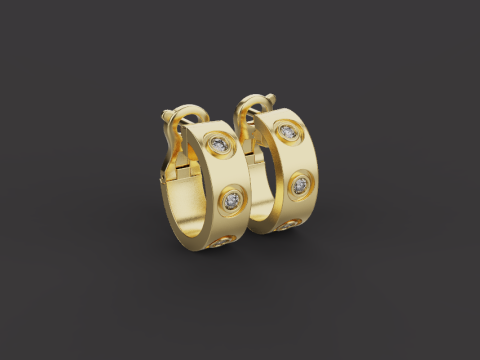 Earrings 52656 3D Model