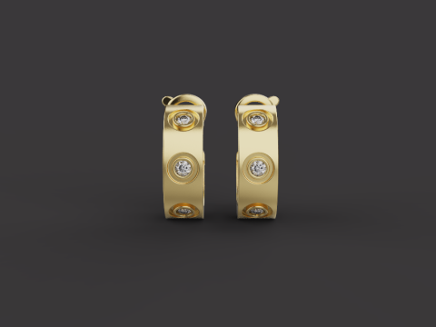 Earrings 52656 Modèle 3D