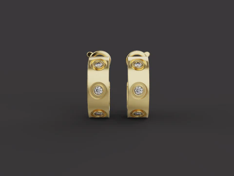 Earrings 52656 3D Model