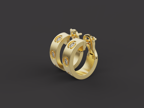 Earrings 52656 Modèle 3D