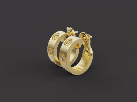 Earrings 52656 3D Model