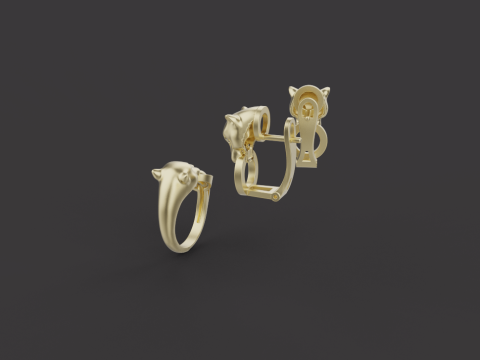 Ring and Earrings set 51980 3D Model