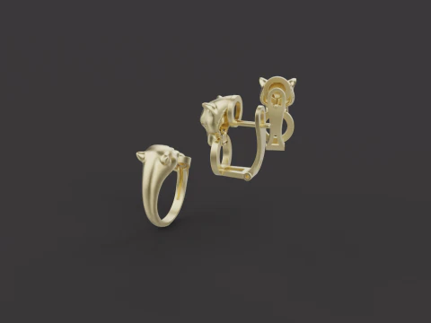 Ring and Earrings set 51980 3D Model