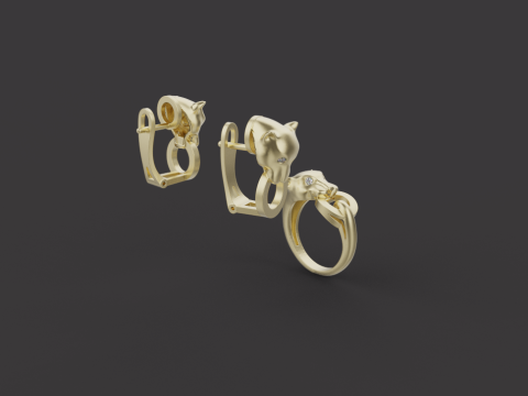 Ring and Earrings set 51980 3D Model