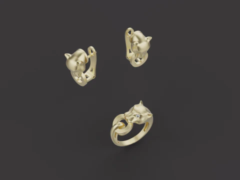 Ring and Earrings set 51980 3D Model