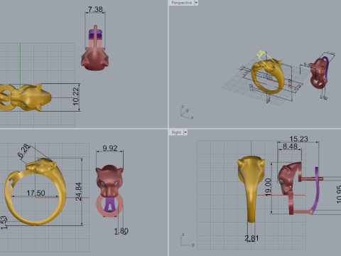 Ring and Earrings set 51980 3D Model