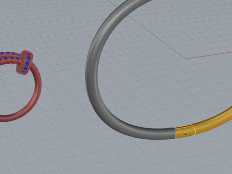 Bracelet and Ring set 51950 3D Model