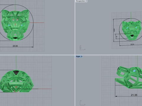 Panther Pendant 51897 3D Model